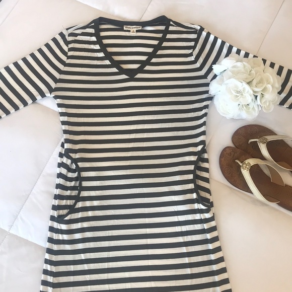 Women’s Striped Dress with hip pockets New - Picture 4 of 7